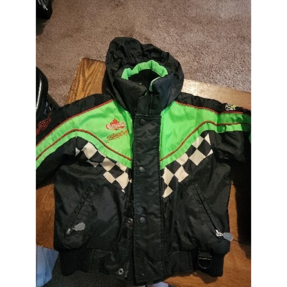 Vintage Choko Design Arctic Cat Color Scheme Youth Size 8 Snowmobile Jacket